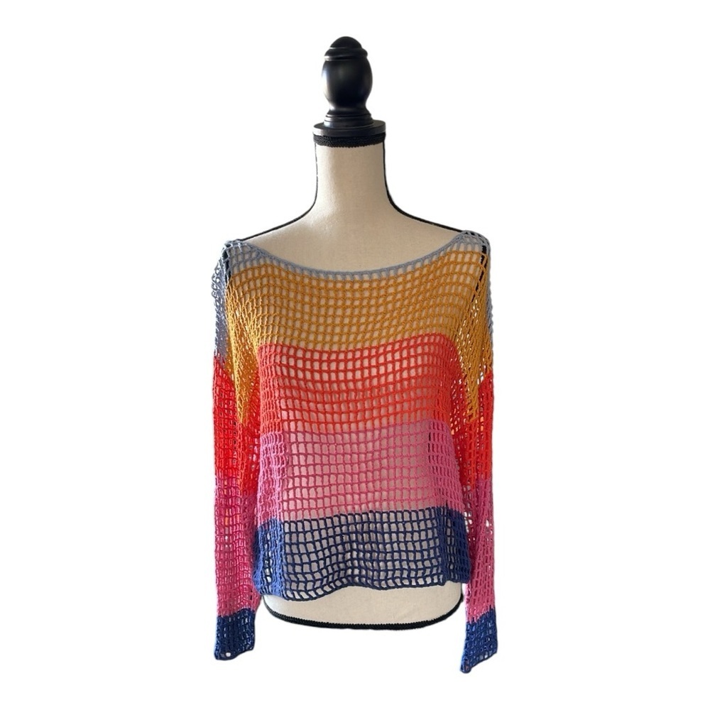 ♥️Forever 21♥️ Stripe Knit Top, Casual Long Sleeve Crew Neck Top, Size (Small)